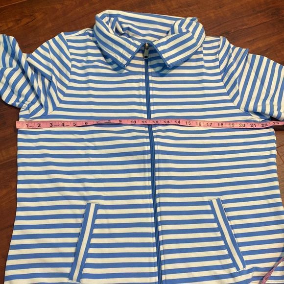 Denim & Co. Active Fill Zip French Terry Sweatshirt Jacket Size Large - Picture 9 of 10